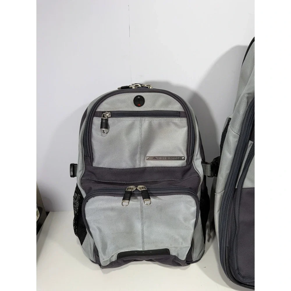 High Sierra AT3 Rolling Backpack Gray Charcoal 2 in 1 Carry On Luggage Bag